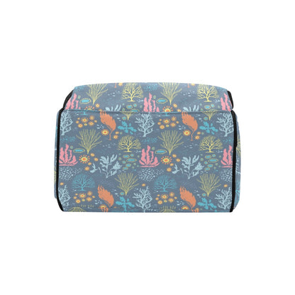 Seaweed Print Design LKS304 Diaper Bag Backpack