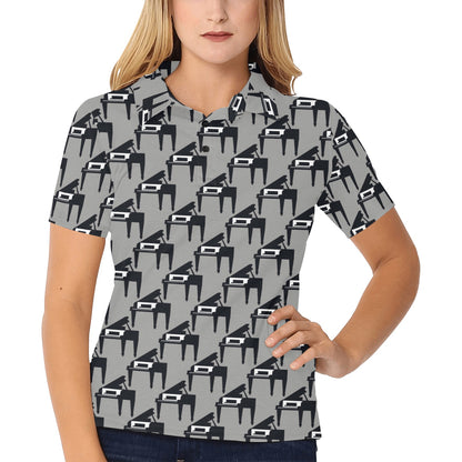 Piano Print Design LKS404 Women's Polo Shirt