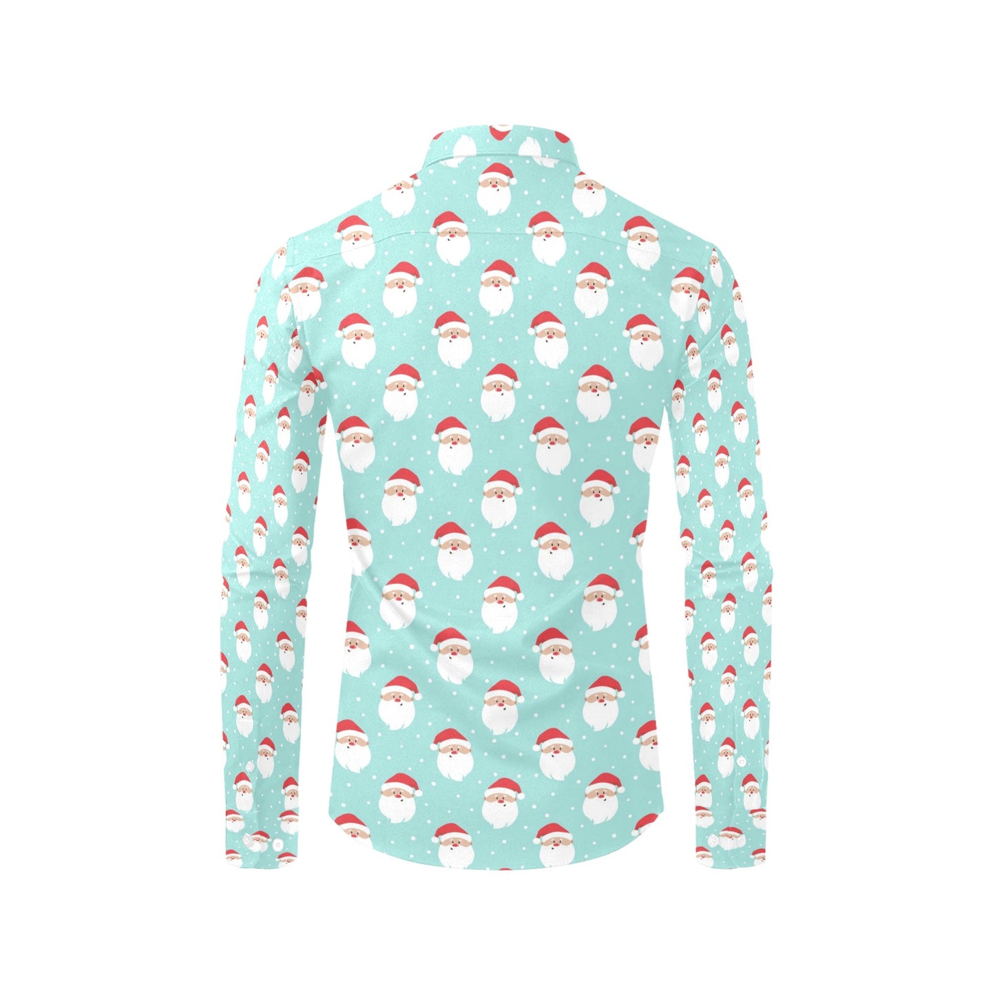 Santa Print Design LKS308 Men's Long Sleeve Dress Shirt
