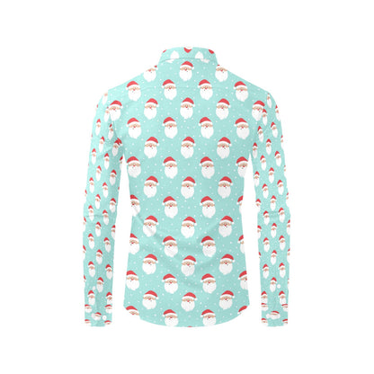 Santa Print Design LKS308 Men's Long Sleeve Dress Shirt