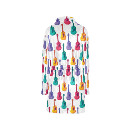 Acoustic Guitar Print Design LKS406 Women's Fleece Robe