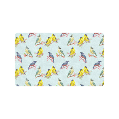 Bird Sweet Themed Print Pattern Rubber Doormat