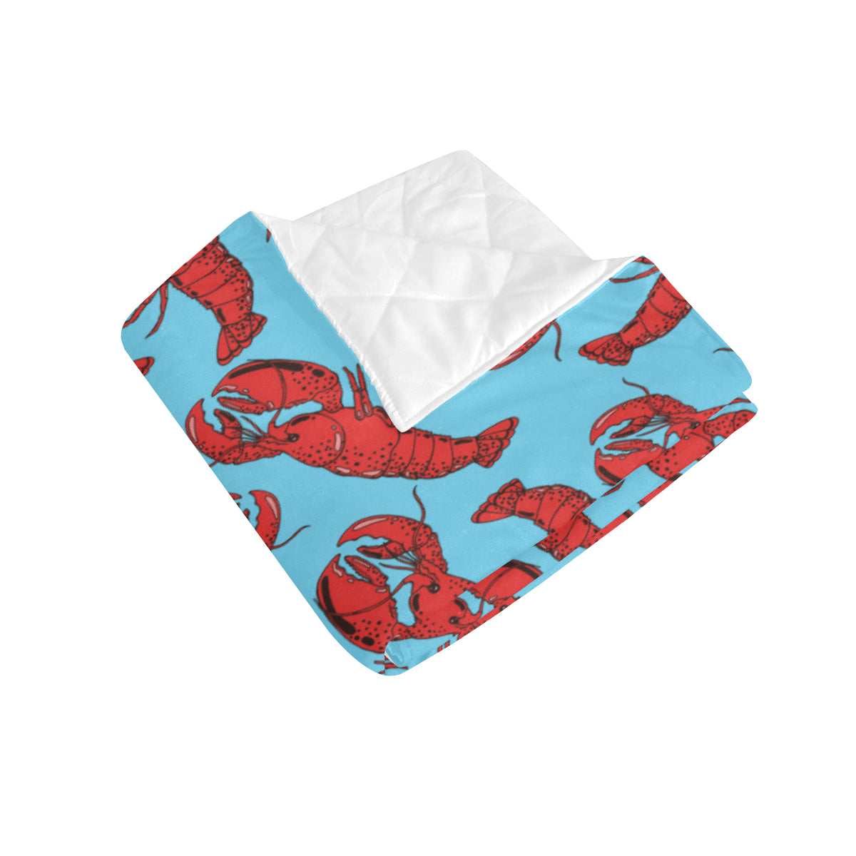 Lobster Red Pattern Print Design 03 Premium Quilt