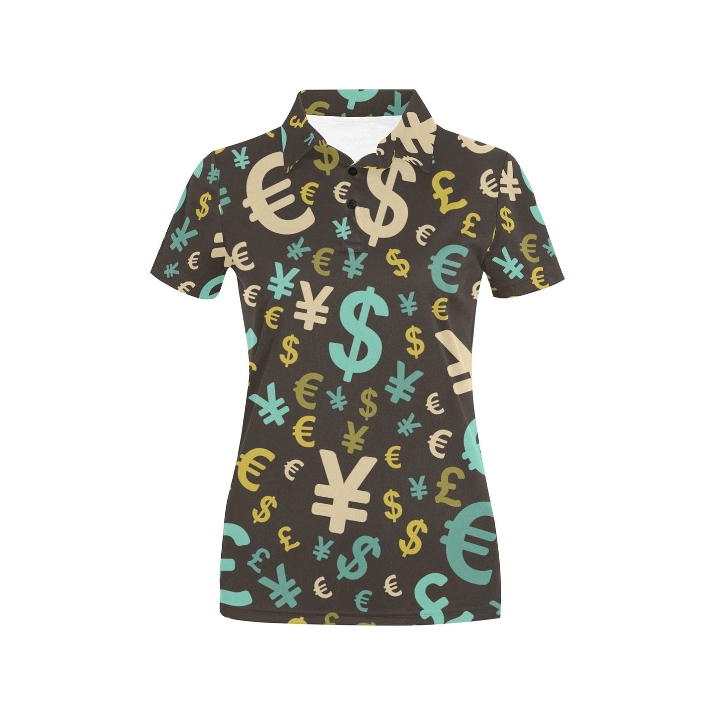 Money Pattern Print Design 01 Women's Polo Shirt