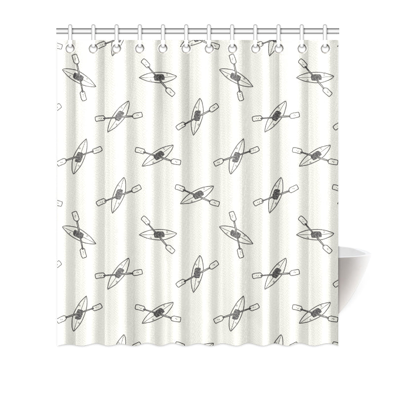 Kayak Pattern Print Design 01 Shower Curtain