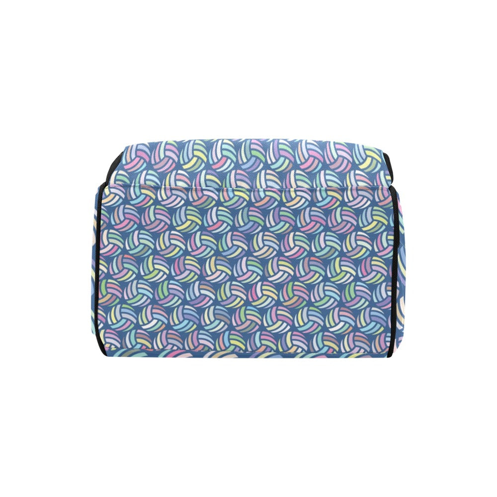 Volleyball Print Design LKS301 Diaper Bag Backpack