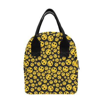Smiley Face Emoji Print Design LKS304 Insulated Lunch Bag