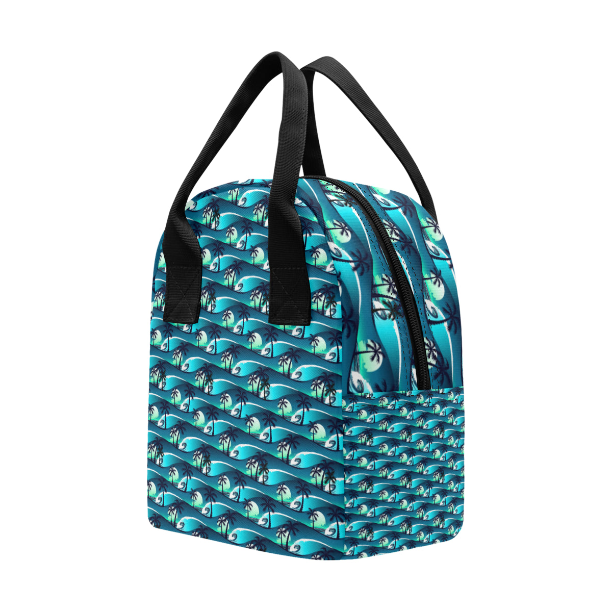 Beach Wave Design Print Insulated Lunch Bag