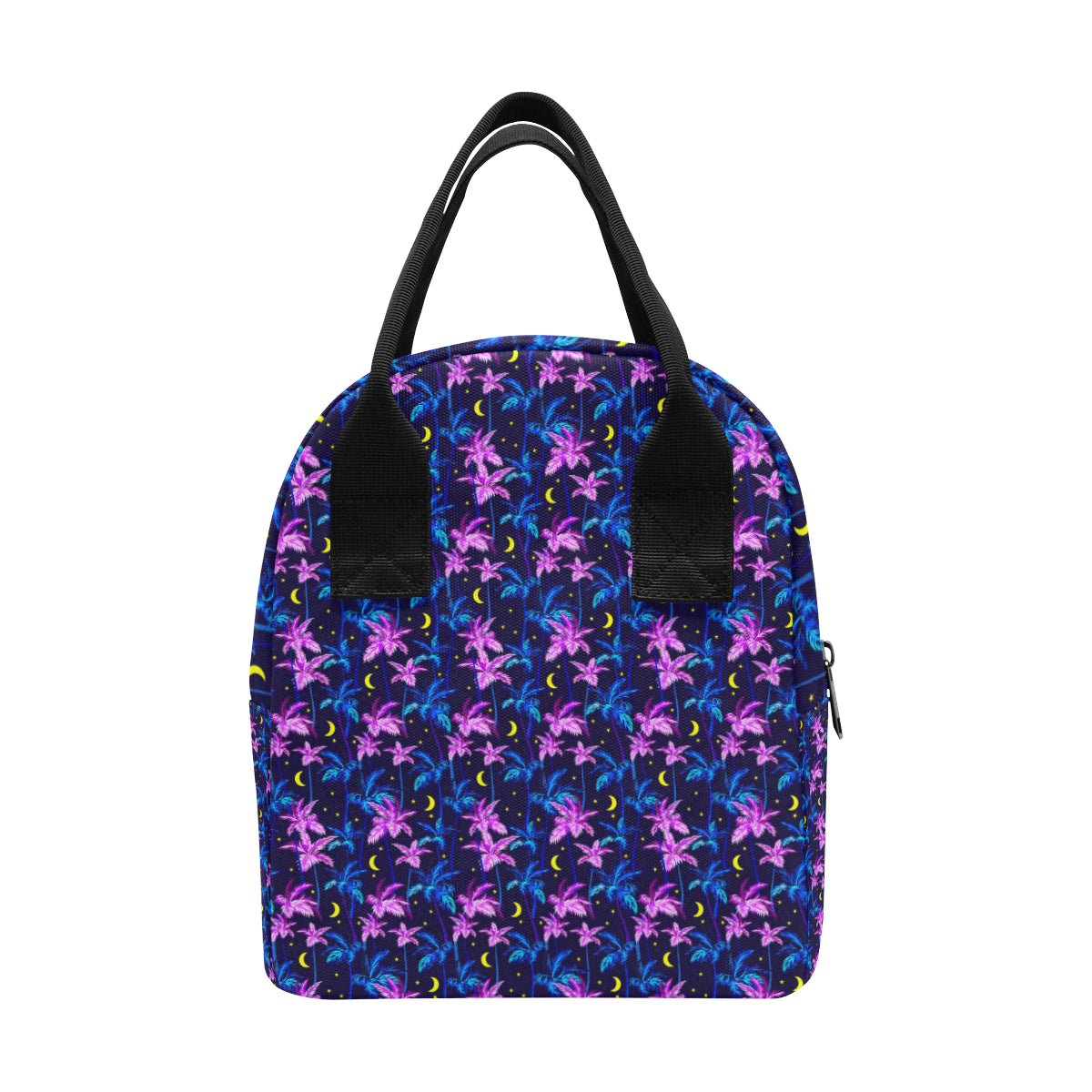 Palm Tree Night Scene Design Print Insulated Lunch Bag