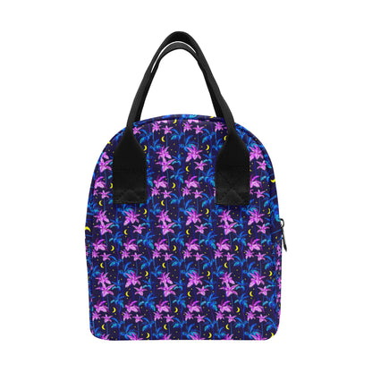 Palm Tree Night Scene Design Print Insulated Lunch Bag