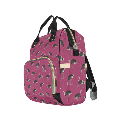 Emu Pattern Print Design 02 Diaper Bag Backpack