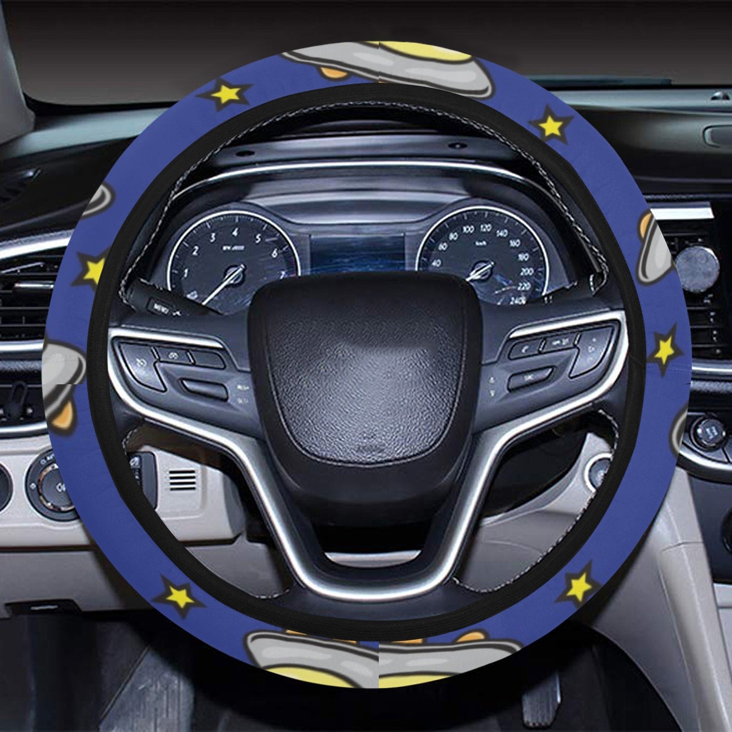UFO Print Design LKS309 Steering Wheel Cover with Elastic Edge