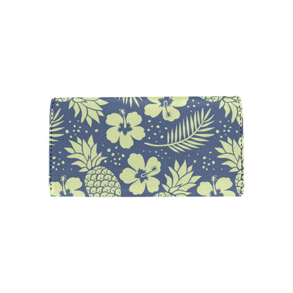 Pineapple Pattern Print Design PP07 Women's Trifold Wallet