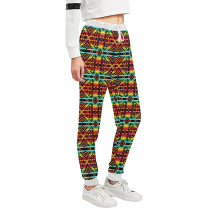 Kente Red Design African Print Unisex Sweatpants