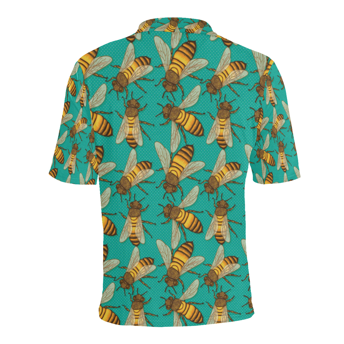Bee Pattern Print Design BEE04 Men Polo Shirt
