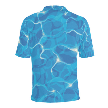 Ocean Reflex Pattern Print Design A02 Men Polo Shirt