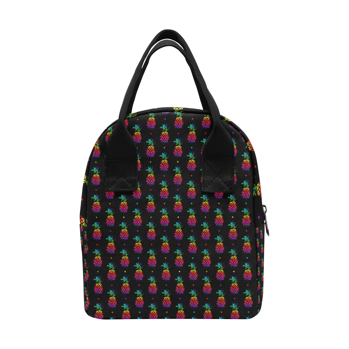 Pineapple Rainbow Dot Print Insulated Lunch Bag