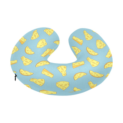 Cheese Pattern Print Design 04 U-Shaped Travel Neck Pillow
