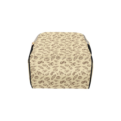 Bread Pattern Print Design 04 Diaper Bag Backpack