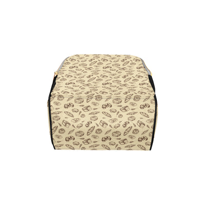 Bread Pattern Print Design 04 Diaper Bag Backpack