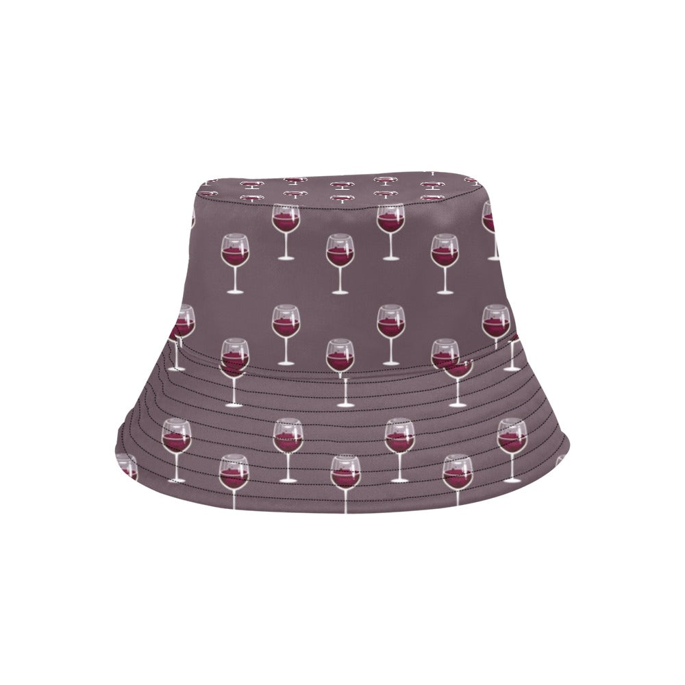 Wine Glass Pattern Print Design LKS305 Unisex Bucket Hat