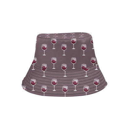 Wine Glass Pattern Print Design LKS305 Unisex Bucket Hat