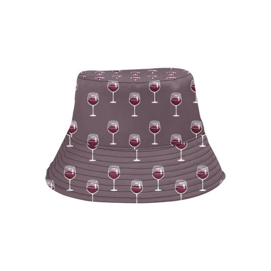 Wine Glass Pattern Print Design LKS305 Unisex Bucket Hat