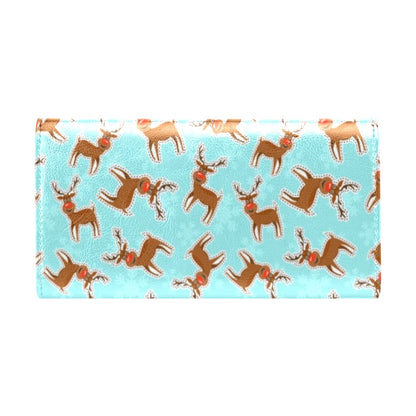 Reindeer Print Design LKS403 Women's Trifold Wallet