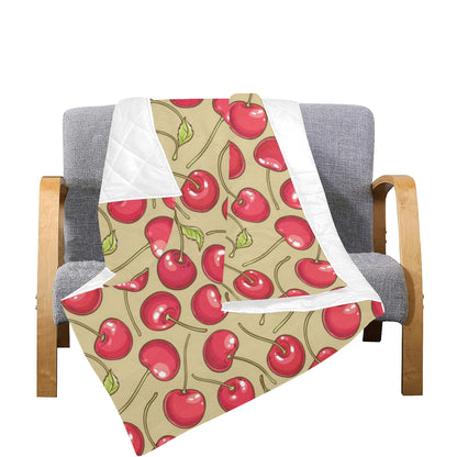 Cherry Pattern Print Design CH05 Premium Quilt