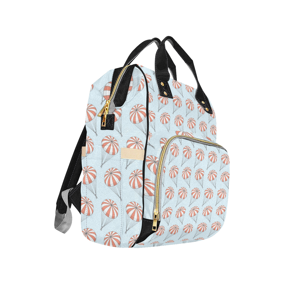 Skydiving Pattern Print Design 01 Diaper Bag Backpack