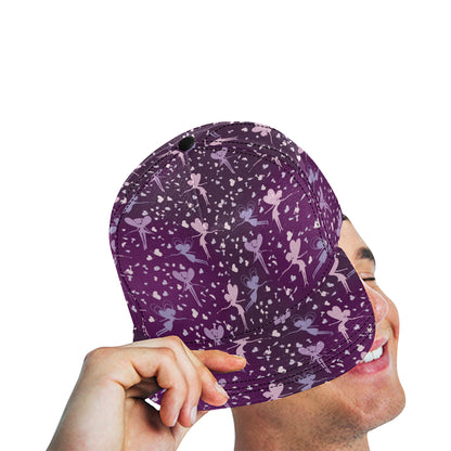 Fairy Pink Print Pattern Snapback Cap