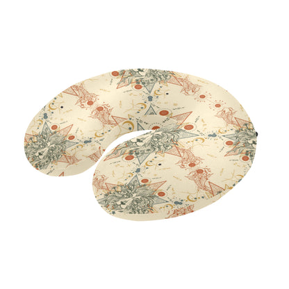 Leo Pattern Print Design 02 U-Shaped Travel Neck Pillow