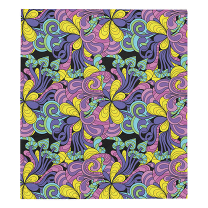 Psychedelic Pattern Print Design A04 Premium Quilt