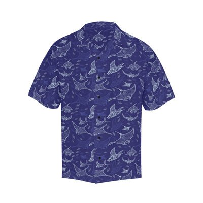 Manta Ray Print Design LKS401 Men's Men's Hawaiian Shirt