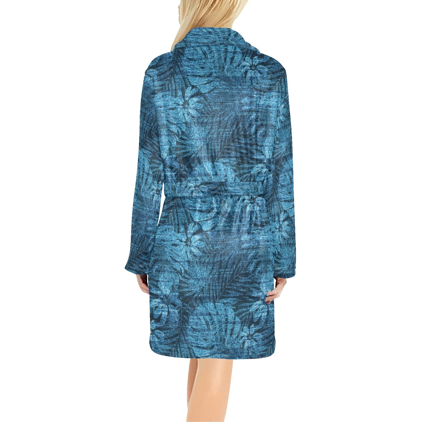 Jean Tropical Pattern Print Design 04 Women's Fleece Robe