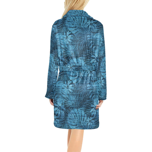 Jean Tropical Pattern Print Design 04 Women's Fleece Robe