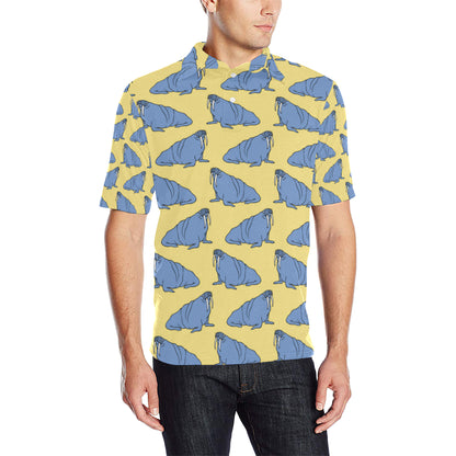 Walrus Pattern Print Design 02 Men Polo Shirt
