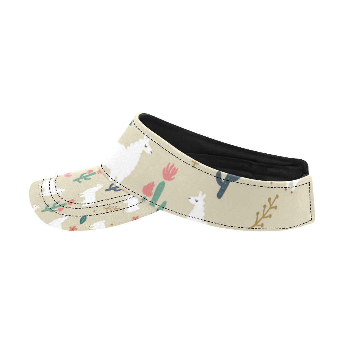 Llama Cactus Pattern Print Design 09 Unisex Sun Visor