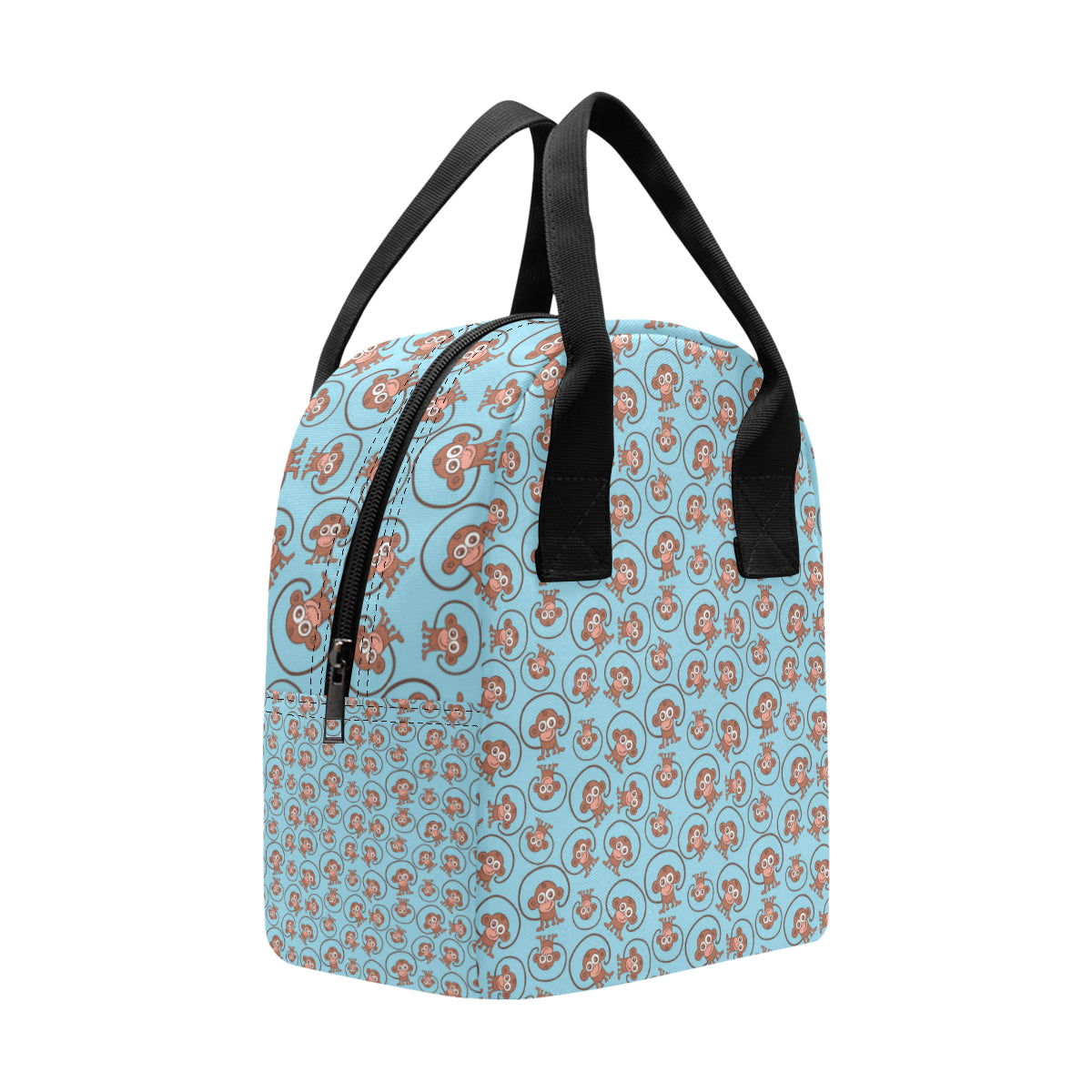 Monkey Cute Design Themed Print Insulated Lunch Bag