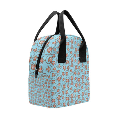 Monkey Cute Design Themed Print Insulated Lunch Bag