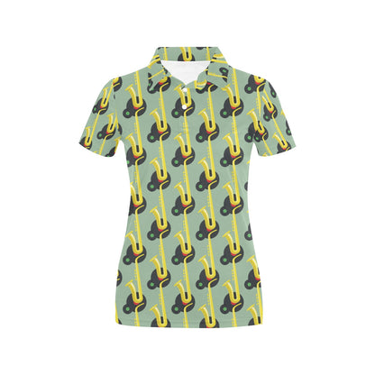 Saxophone Print Design LKS405 Women's Polo Shirt