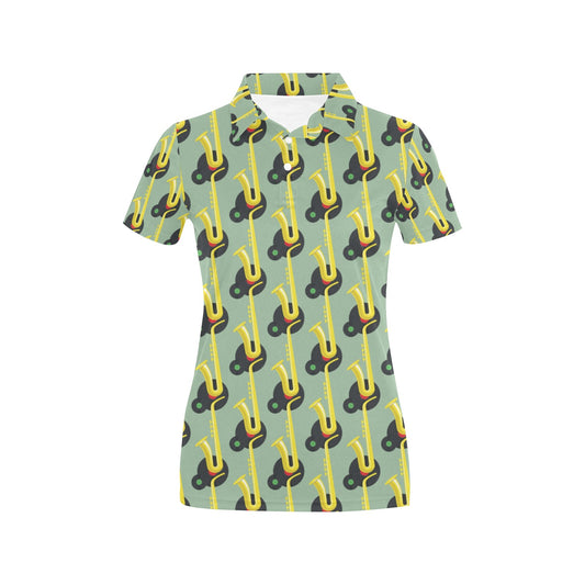 Saxophone Print Design LKS405 Women's Polo Shirt