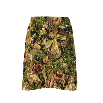 Camo Realistic Tree Forest Texture Print 17" Golf & Pickleball Skort with Pockets