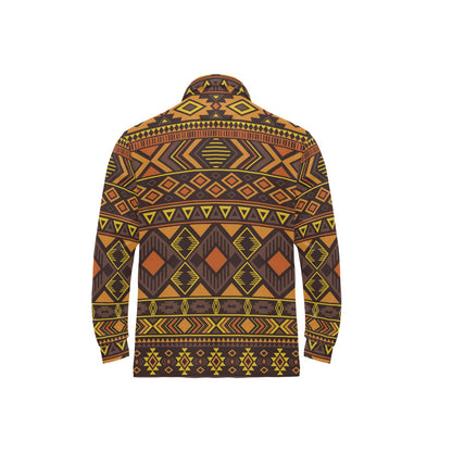 Navajo Pattern Print Design A06 Long Sleeve Polo Shirt For Men's