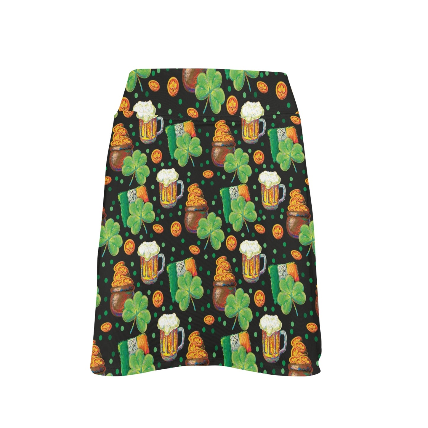 St Patricks Day Print Design LKS303 17" Golf & Pickleball Skort with Pockets