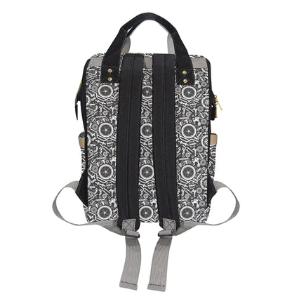 Bicycle Tools Pattern Print Design 02 Diaper Bag Backpack