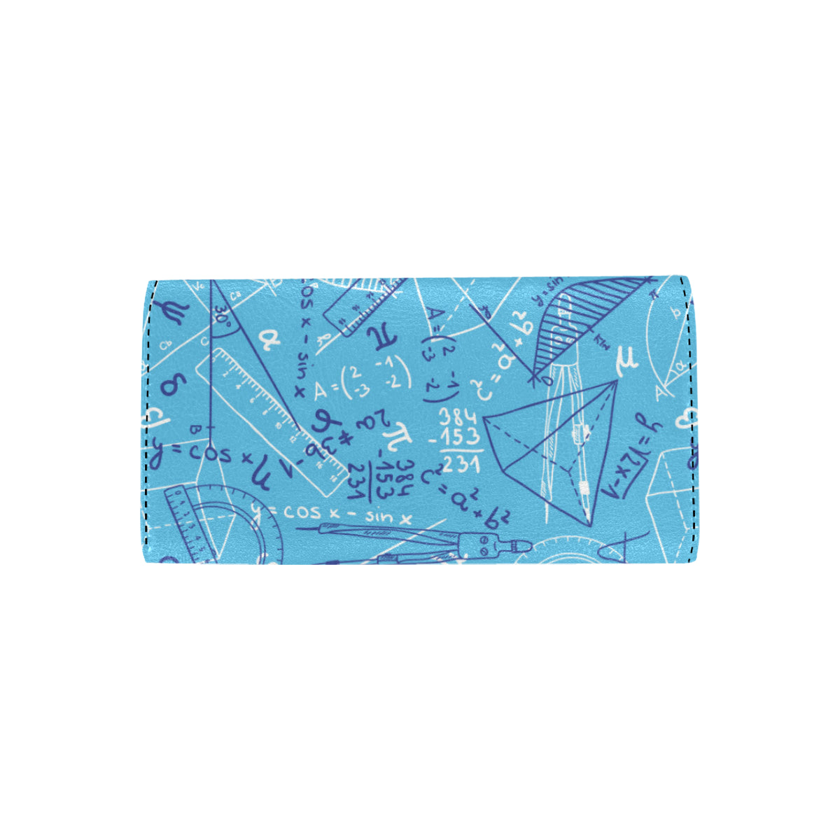 Math Pattern Print Design 02 Women's Trifold Wallet