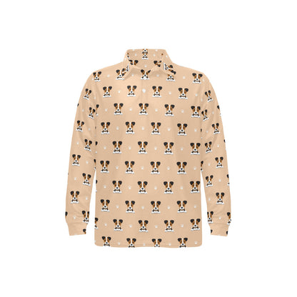 Russell Terriers Print Design LKS3011 Long Sleeve Polo Shirt For Men's