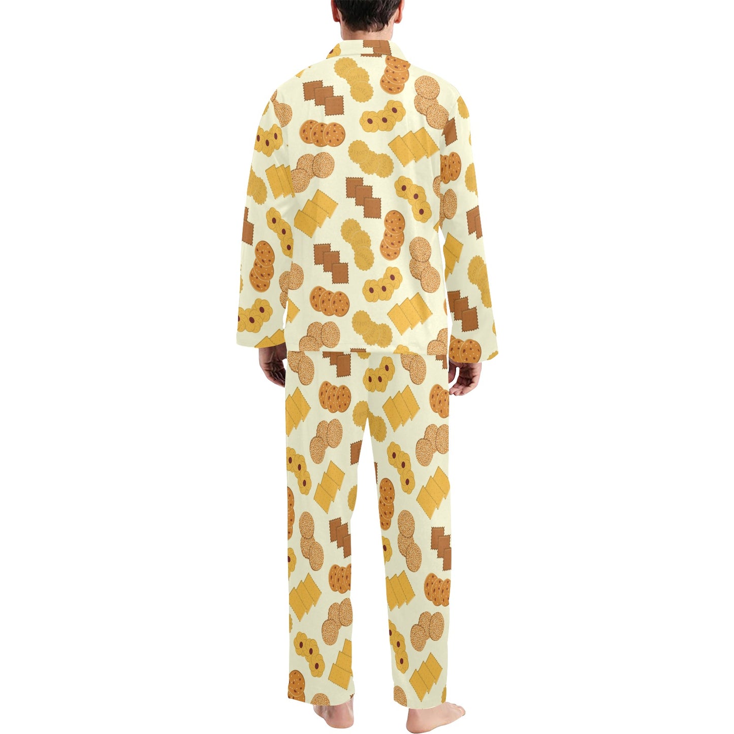 Cookie Pattern Print Design 06 Men's Long Pajama Set