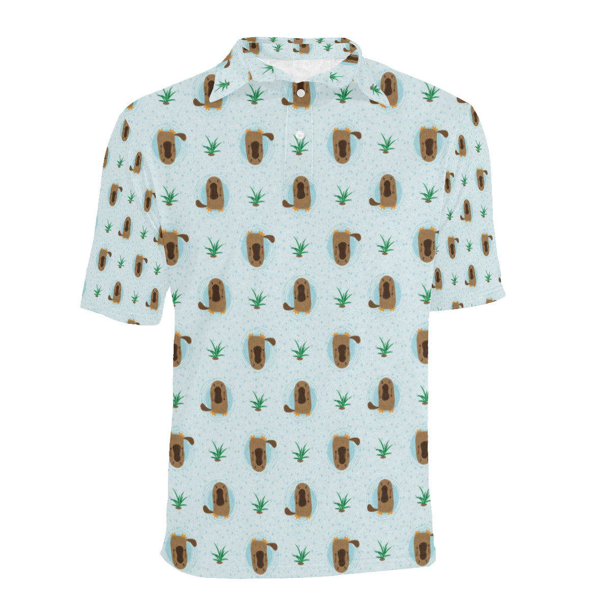 Platypus Pattern Print Design A04 Men Polo Shirt